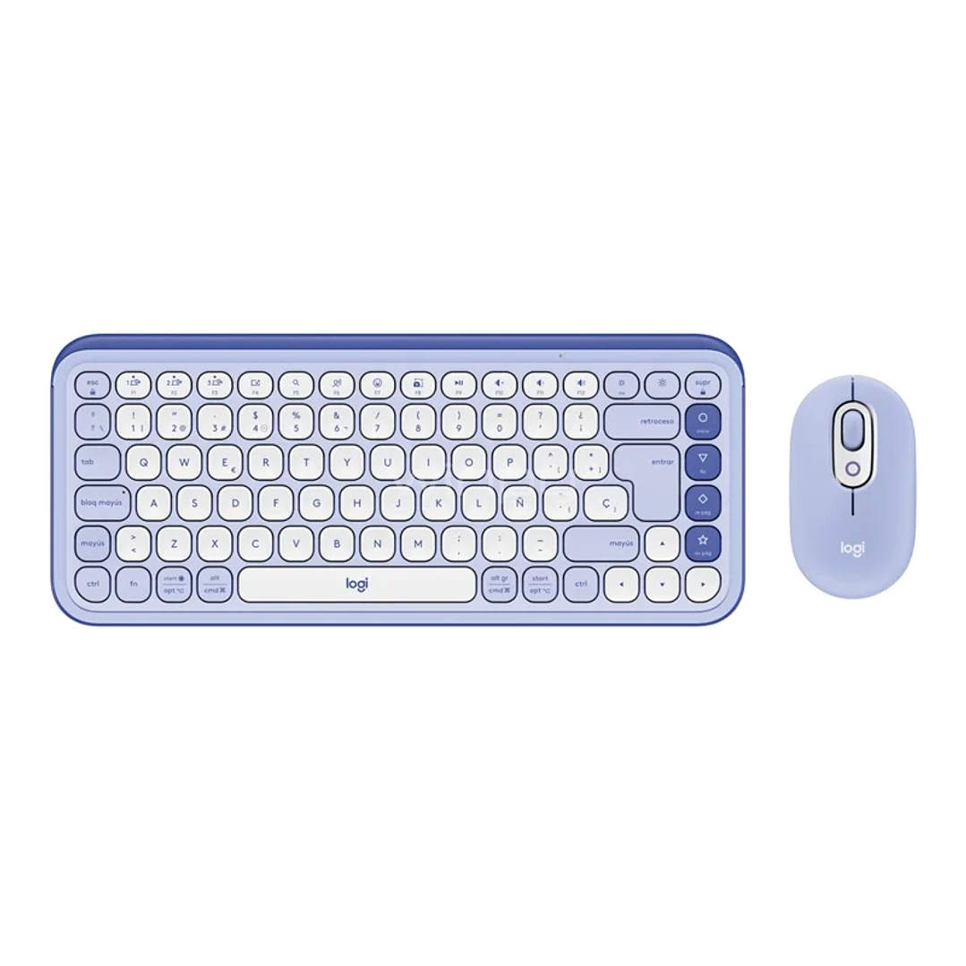 Combo inalámbrico Logitech POP Icon morado en español 920-013054 5