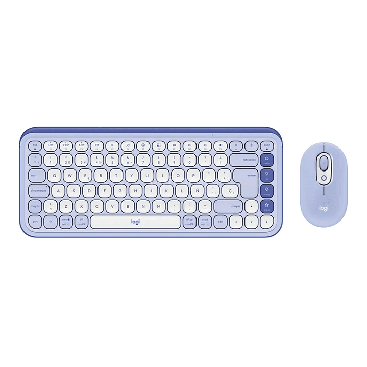 Combo inalámbrico Logitech POP Icon morado en español 920-013054 5