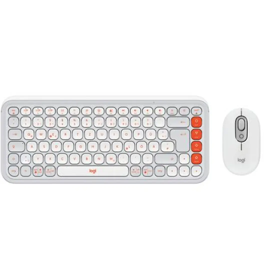 Combo inalámbrico Logitech POP Icon Blanco Español 1