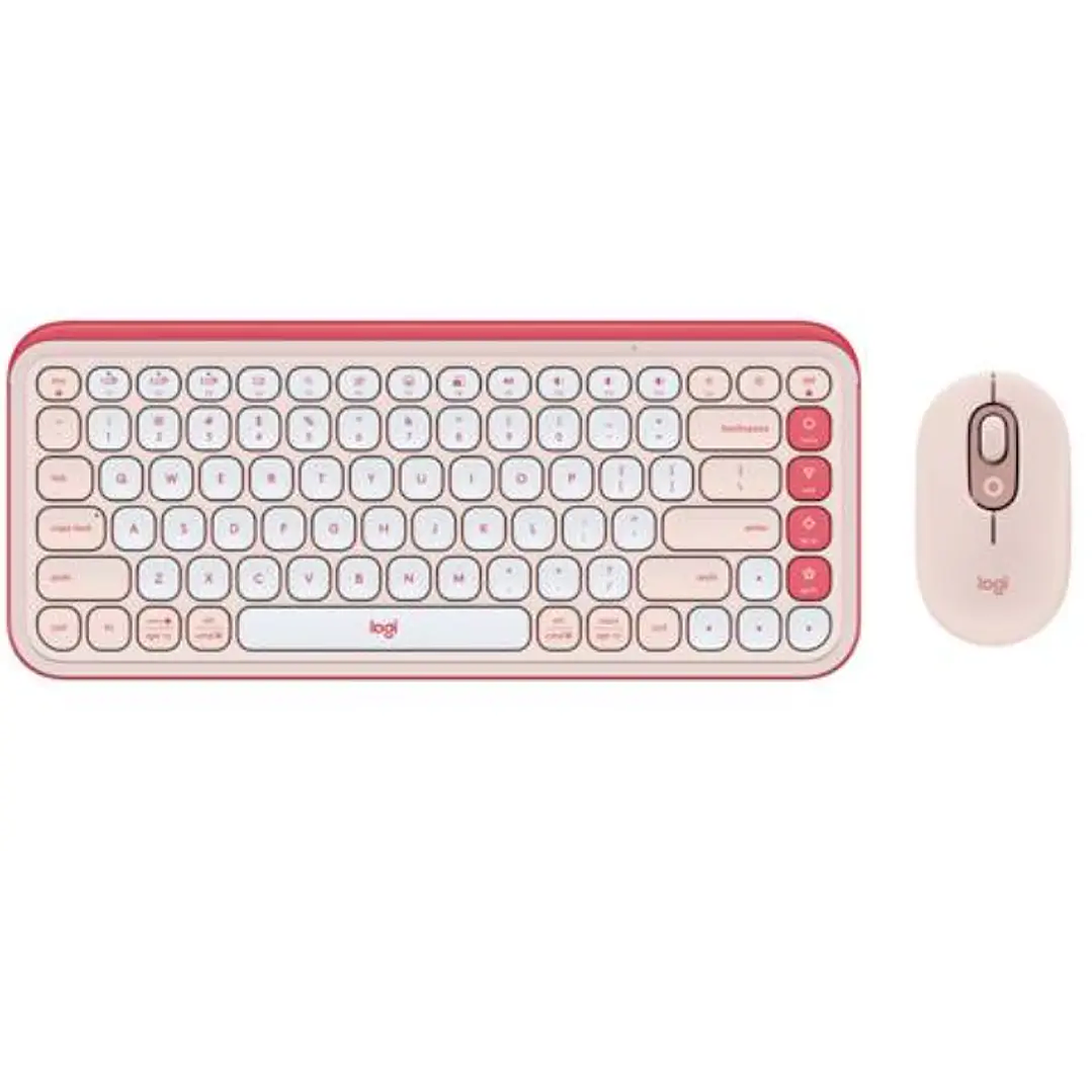 Combo inalámbrico Logitech POP Icon Rosado Español 920-013053 2