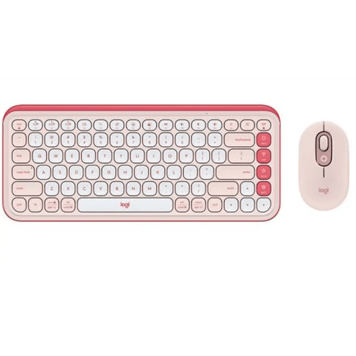 Combo inalámbrico Logitech POP Icon Rosado Español 920-013053 2
