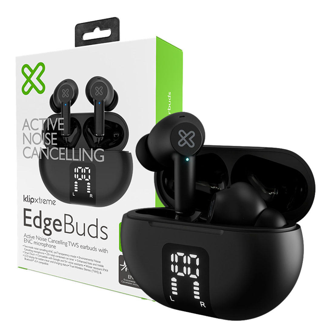 Audifonos Klip Xtreme TWS EdgeBuds ANC Negro KTE-755BK 2