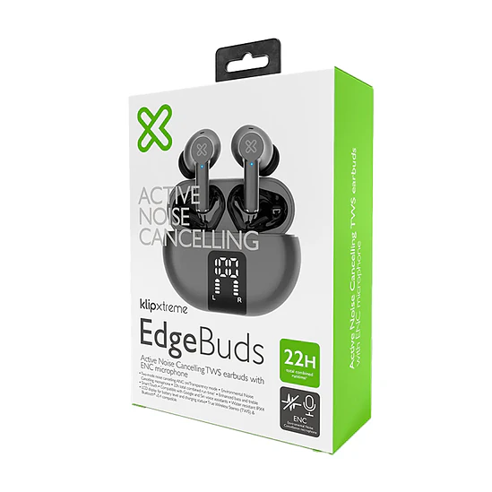 Auriculares Clip Xtreme TWS EdgeBuds ANC Gris KTE-755GR 2