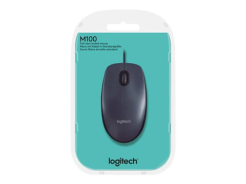 Mouse Logitech M100 USB Óptico 3 Botones Negro