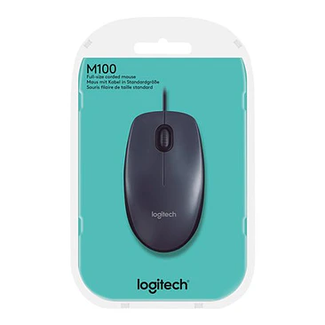Mouse Logitech M100 USB Óptico 3 Botones Negro 1