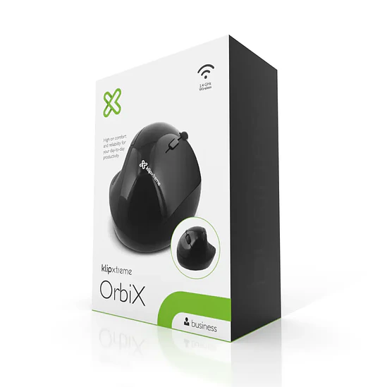 Mouse Klip Xtreme Semi Vertical Inalámbrico KMW-500BK 2