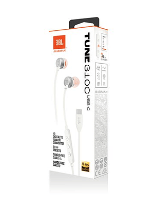 Audífonos JBL Tune 310C Blanco JBLT310CWHTAM