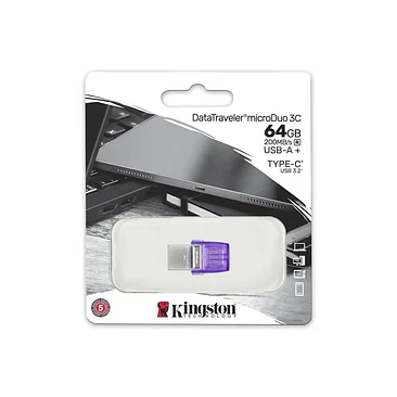 Pendrive Kingston DataTraveler microDuo 3C 64GB USB-C USB 3.2 1