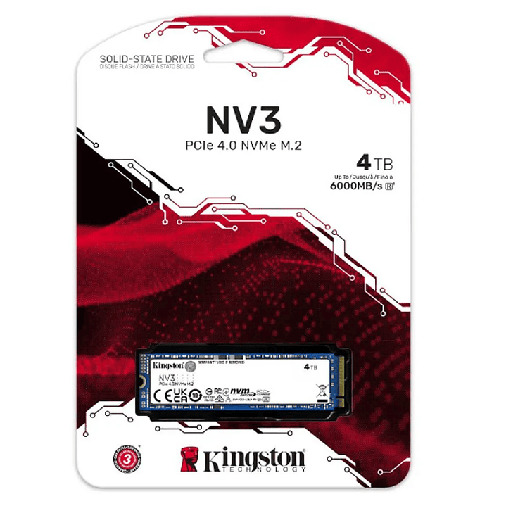Unidad de estado sólido interna Kingston SSD 4TB M.2 6000/ SNV3S/4000G 1