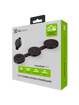 Cargador Xtreme PowerDesk Lite Soporte de carga inalámbrica plegable 3 en 1 KDC-250