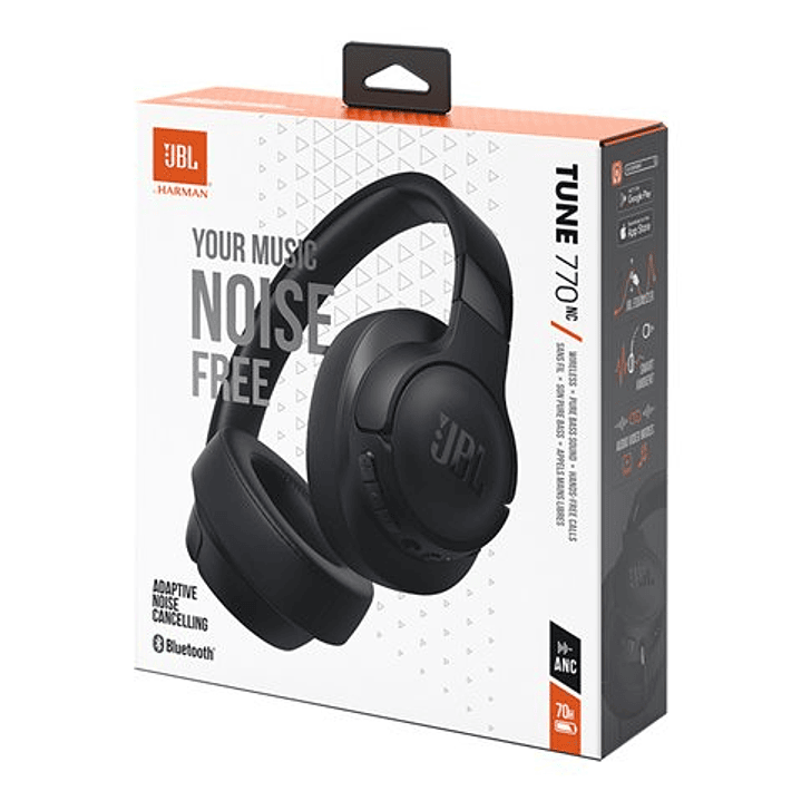 Auriculares con cancelación de ruido JBL Tune 770 BT, color negro 1