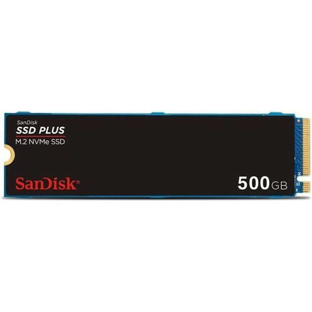 Unidad de estado sólido SanDisk SSD PLUS SDSSDA3N-500G-G26 - M.2 2280 Interno - 500GB - PCI Express NVMe (PCI Express NVMe 3.0) 1