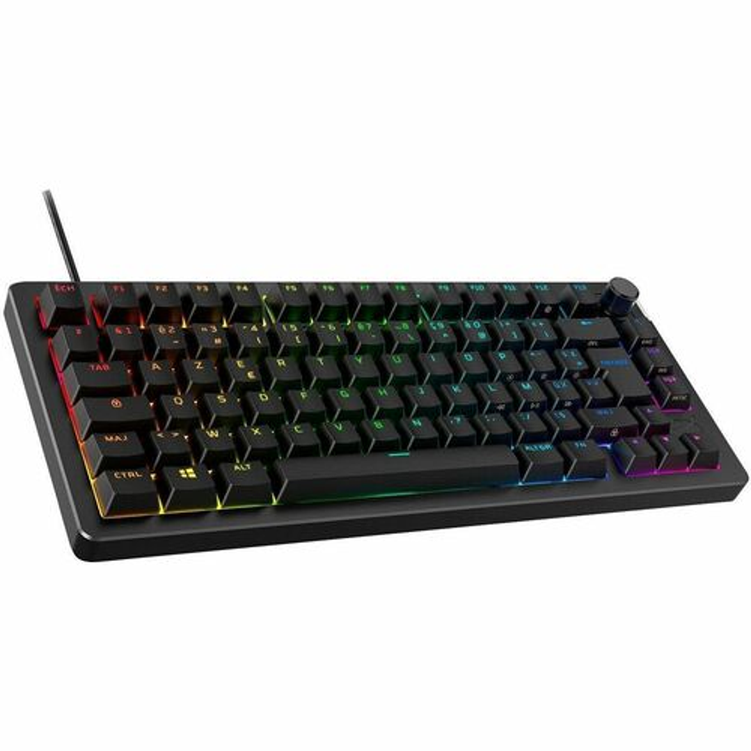 Teclado gaming HyperX Alloy Rise 75 - Compacto - Cable Conectividad - USB Tipo C Interfaz - RGB LED  3