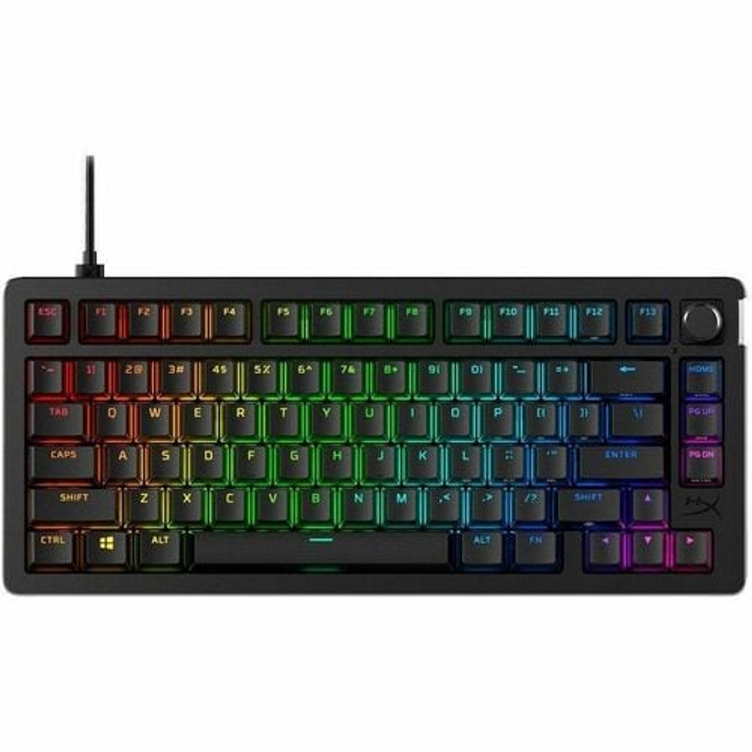 Teclado gaming HyperX Alloy Rise 75 - Compacto - Cable Conectividad - USB Tipo C Interfaz - RGB LED  1