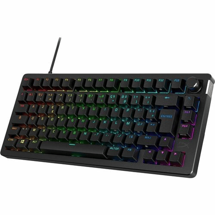 Teclado gaming HyperX Alloy Rise 75 - Compacto - Cable Conectividad - USB Tipo C Interfaz - RGB LED  5