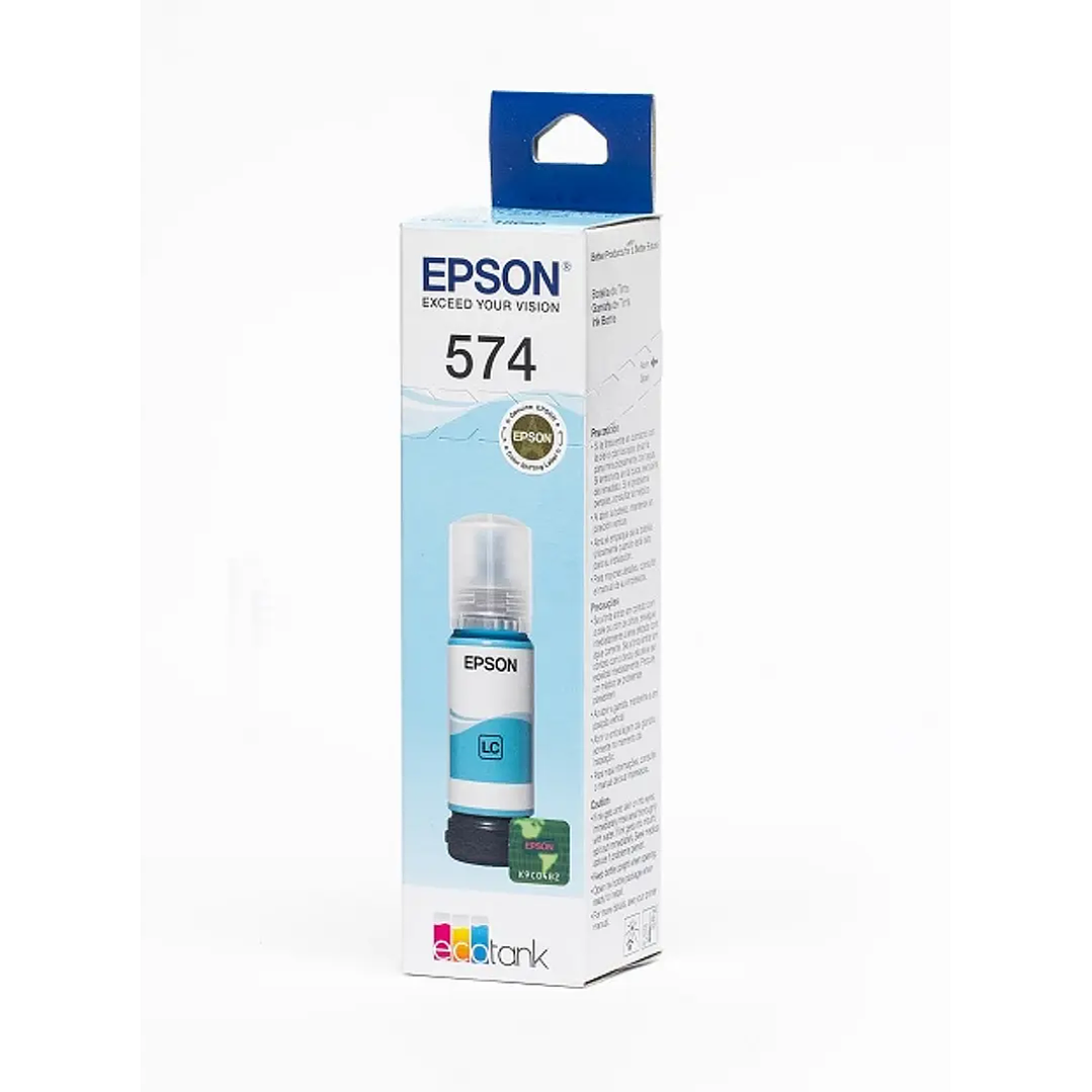 Botella de Tinta Epson T574 Cian Claro 70ml Original 1