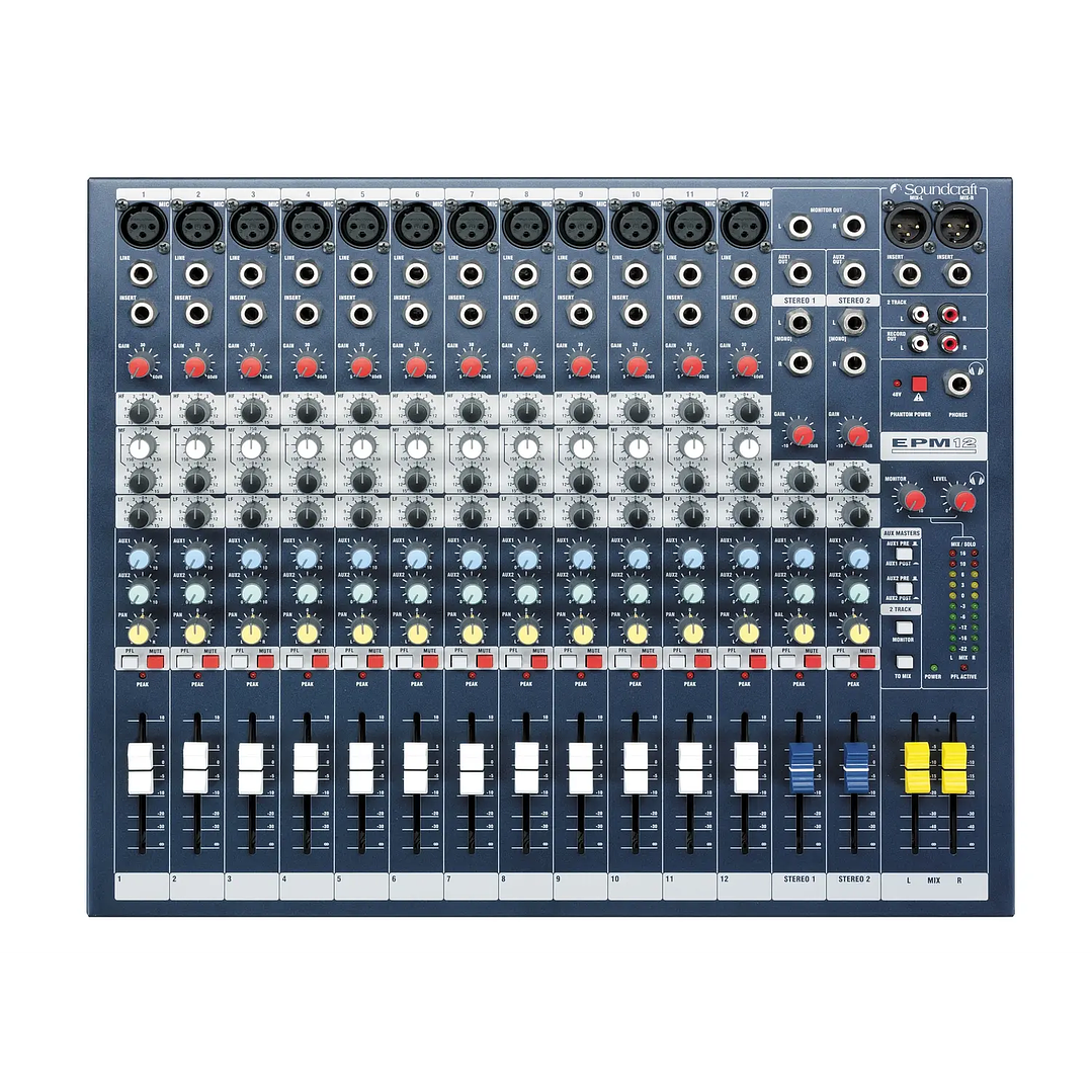 Mezclador Analógico Soundcraft EPM12 12 Canales Profesional 3
