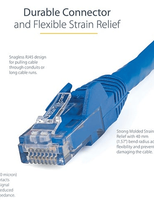 Cable de Red StarTech Cat6 RJ45 3m Azul