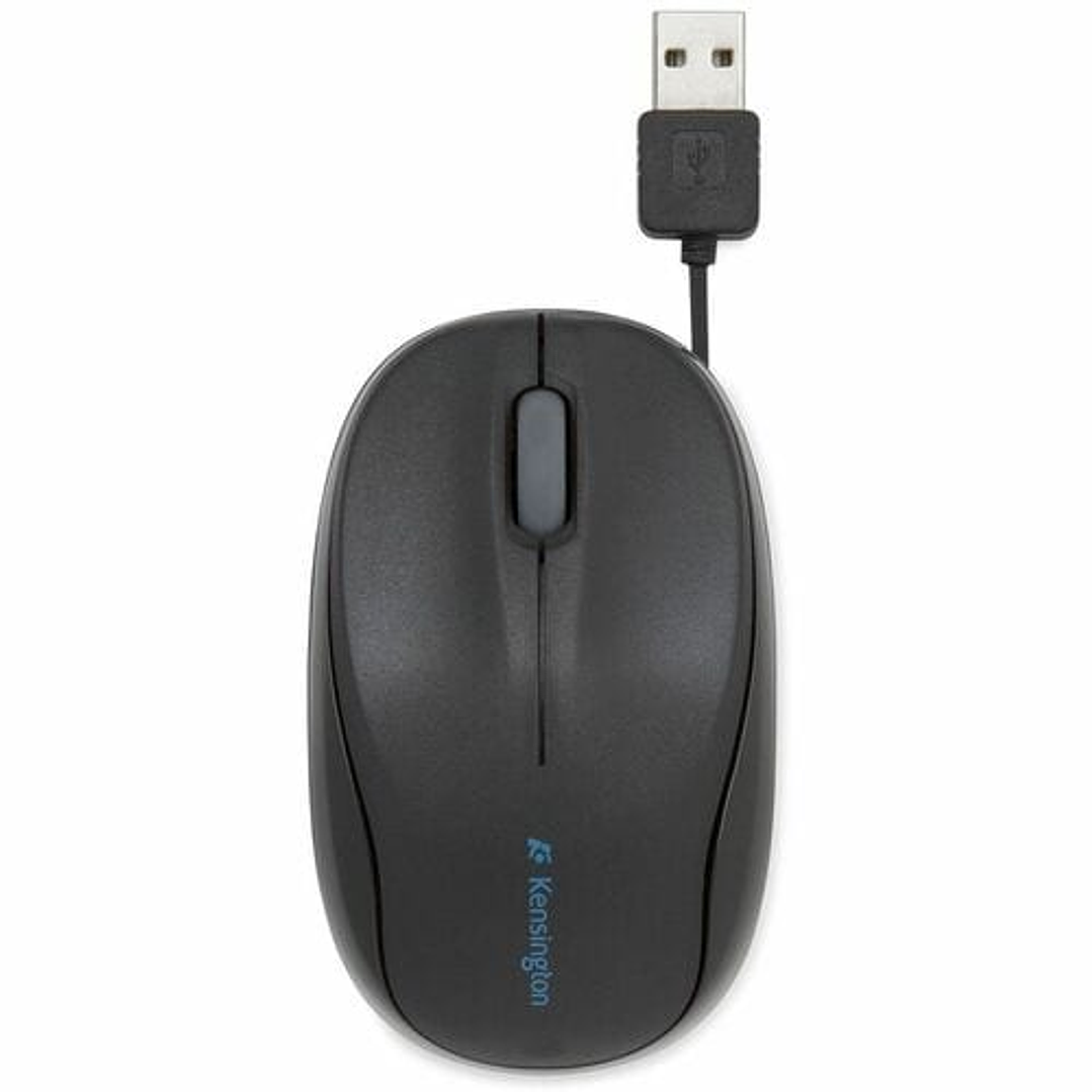 Mouse Kensington Pro Fit Retráctil de Viaje USB 2
