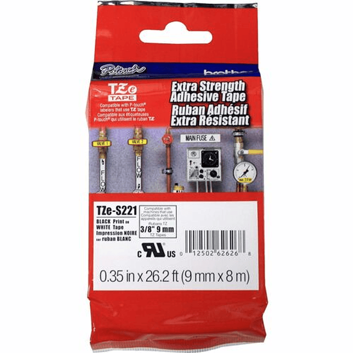 Cinta Etiquetas Brother TZe-S221 9.5mm P-touch 1