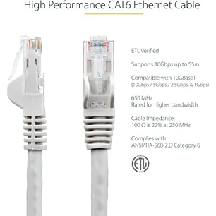 Cable de Red Cat6 2m Gris StarTech N6PATC2MGR