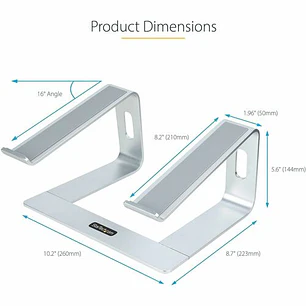 Soporte para Portátil StarTech.com Aluminio Plata hasta 17