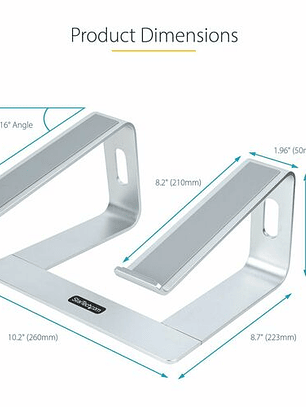 Soporte para Portátil StarTech.com Aluminio Plata hasta 17