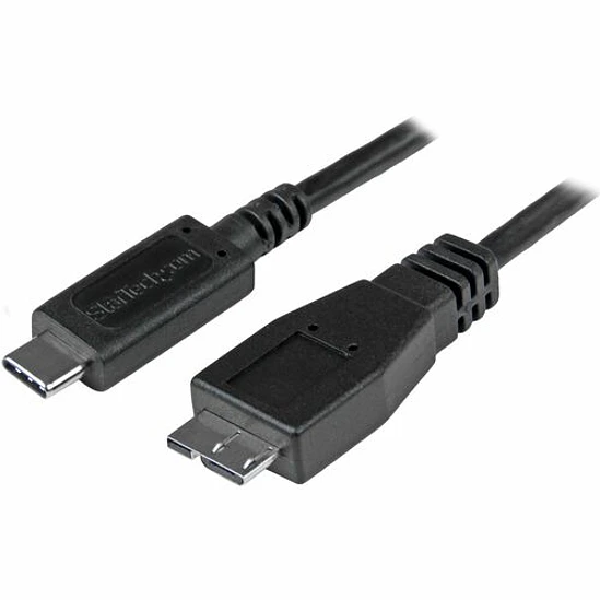 Cable USB-C StarTech.com USB 3.1 10Gbps 50cm Negro 1