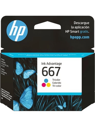 Cartucho de Tinta HP 667 Tricolor Original 3YM78AL