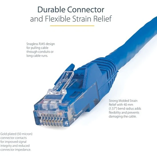 Cable de Red Cat6 15m Azul RJ45 StarTech 10Gbps 3