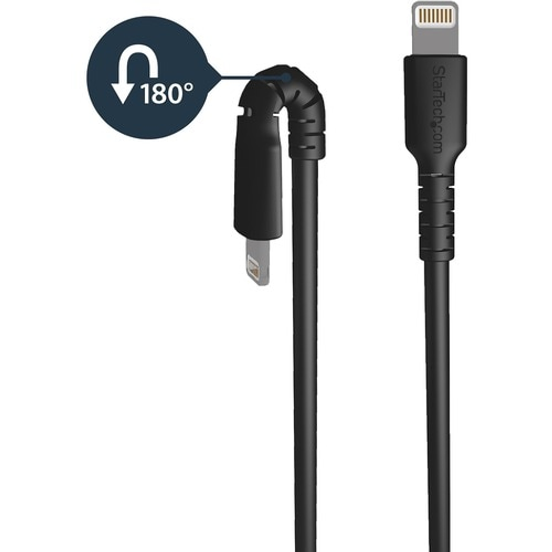 Cable USB-A a Lightning StarTech 1 Metro MFi Negro 2