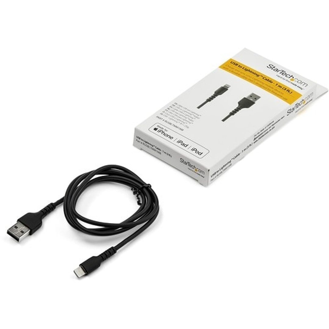 Cable USB-A a Lightning StarTech 1 Metro MFi Negro 5