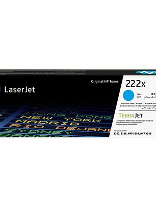 Tóner HP 222X Cian Original Alto Rendimiento