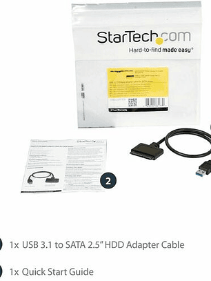 Adaptador USB 3.1 a SATA StarTech para SSD/HDD 2.5