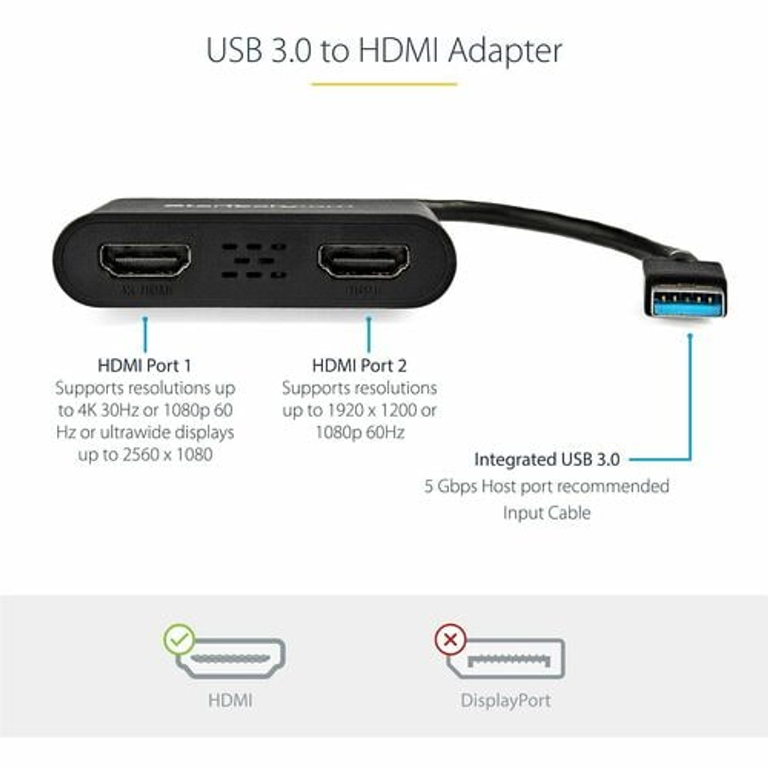Adaptador USB 3.0 a HDMI StarTech USB32HD2 4K 6