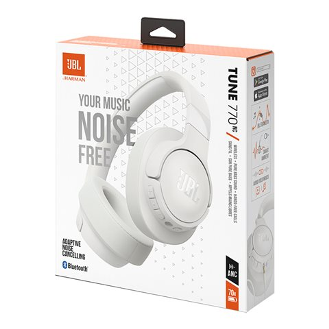 Audífonos JBL Tune 770NC Bluetooth ANC Blanco 70H 6