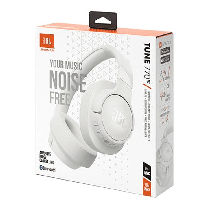 Audífonos JBL Tune 770NC Bluetooth ANC Blanco 70H 6