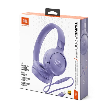 Audífonos JBL Tune 520C USB-C Hi-Res Morado con Micrófono 6