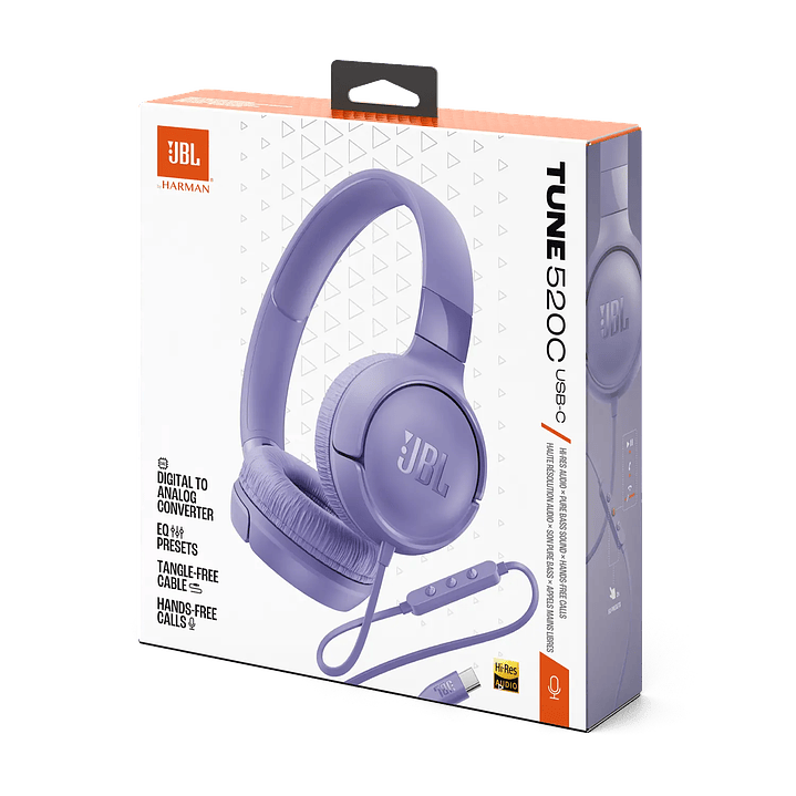 Audífonos JBL Tune 520C USB-C Hi-Res Morado con Micrófono 6