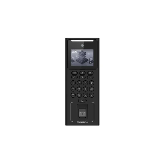 Control de acceso Hikvision facial tarjeta M1 y teclado 3