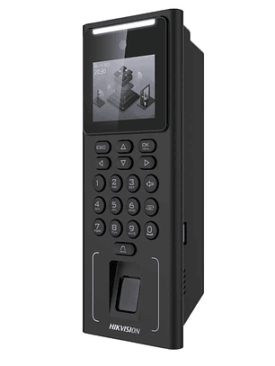 Control de acceso Hikvision facial tarjeta M1 y teclado