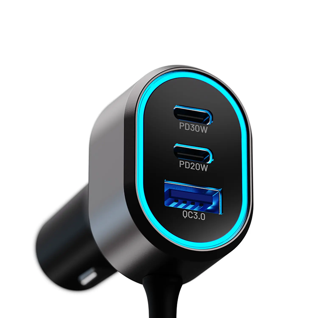 Cargador auto Klip Xtreme KCC-100 USB-C USB-A 100W 2