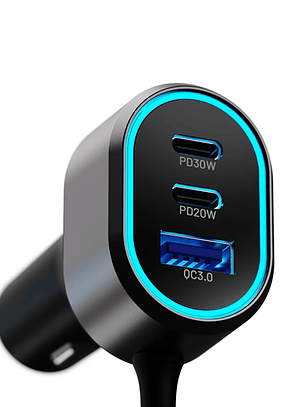 Cargador auto Klip Xtreme KCC-100 USB-C USB-A 100W