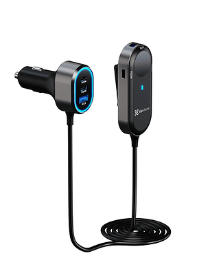 Cargador auto Klip Xtreme KCC-100 USB-C USB-A 100W
