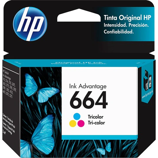 Cartucho HP 664 Tricolor Original para DeskJet Ink Advantage 1