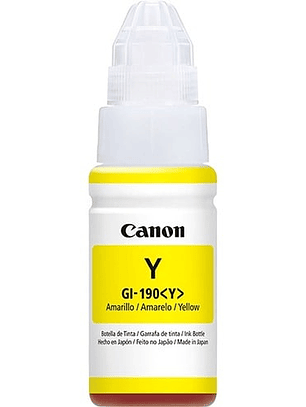 Botella tinta Canon GI-190 amarillo original G1100 G3100