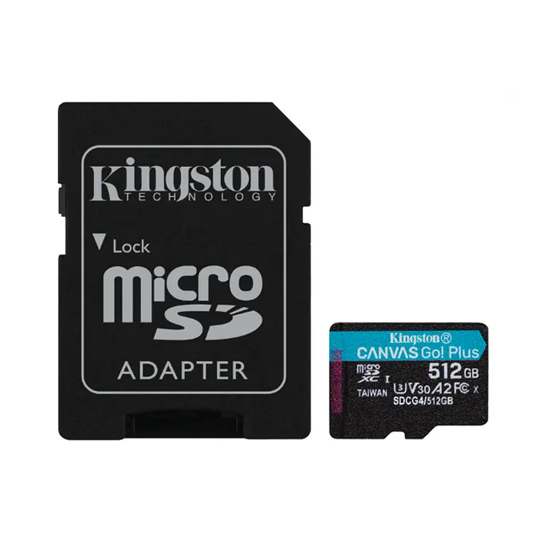 Tarjeta MicroSD Kingston 512GB Canvas Go Plus microSDXC 2