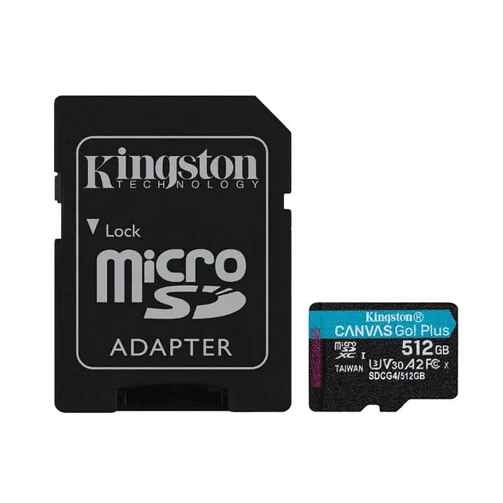 Tarjeta MicroSD Kingston 512GB Canvas Go Plus microSDXC 2
