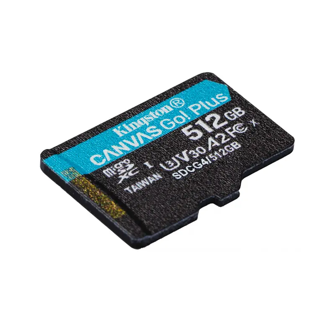 Tarjeta MicroSD Kingston 512GB Canvas Go Plus microSDXC 3