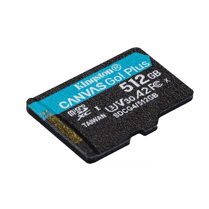 Tarjeta MicroSD Kingston 512GB Canvas Go Plus microSDXC 3